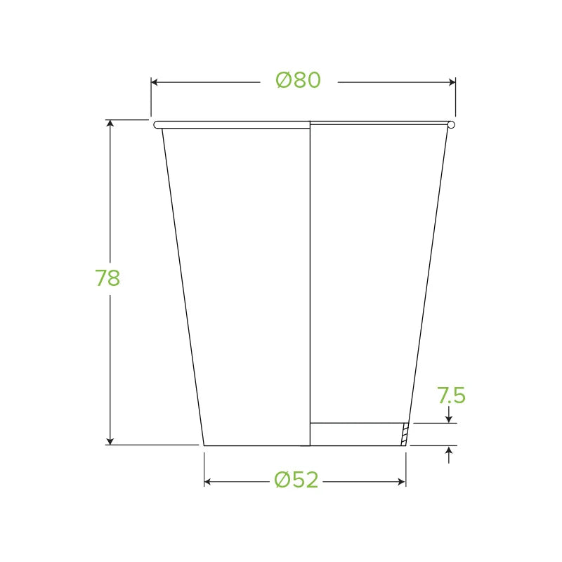 230ml / 6oz (80mm) Art Series Single Wall BioCup
