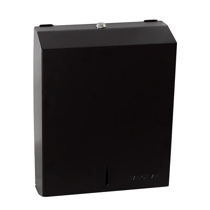 Interleaf Paper Towel Dispenser - Black Powder Coated Metal