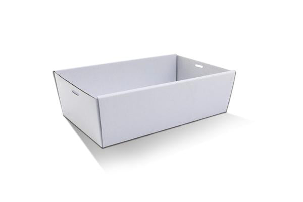 White Corrugated Rectangle Catering Tray - Medium