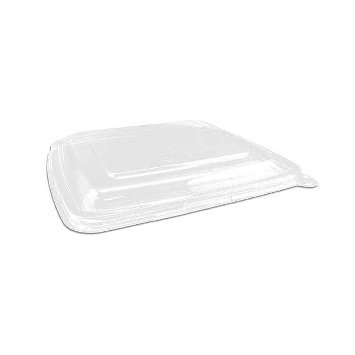 PET Lid Square Takeaway Tray 9″ no compartment