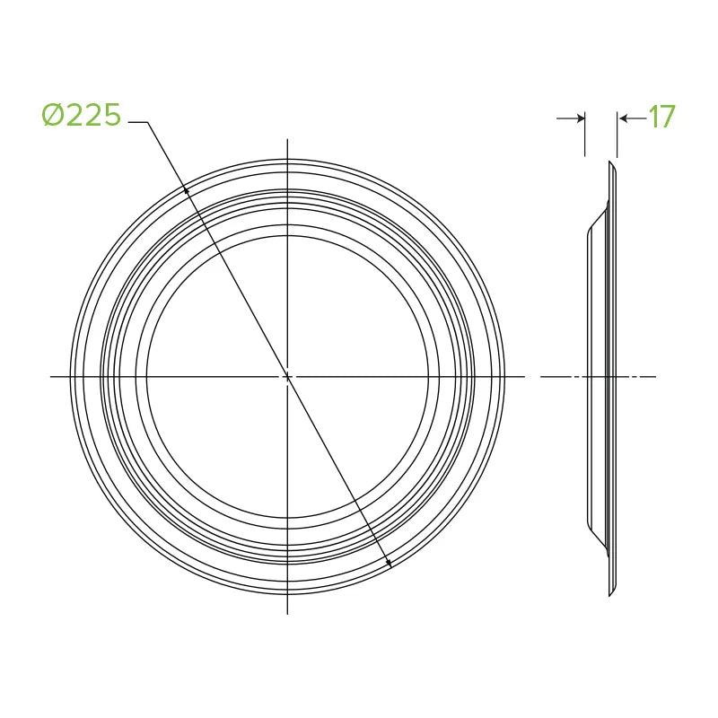 230mm / 9" Round Plant Fibre Plate