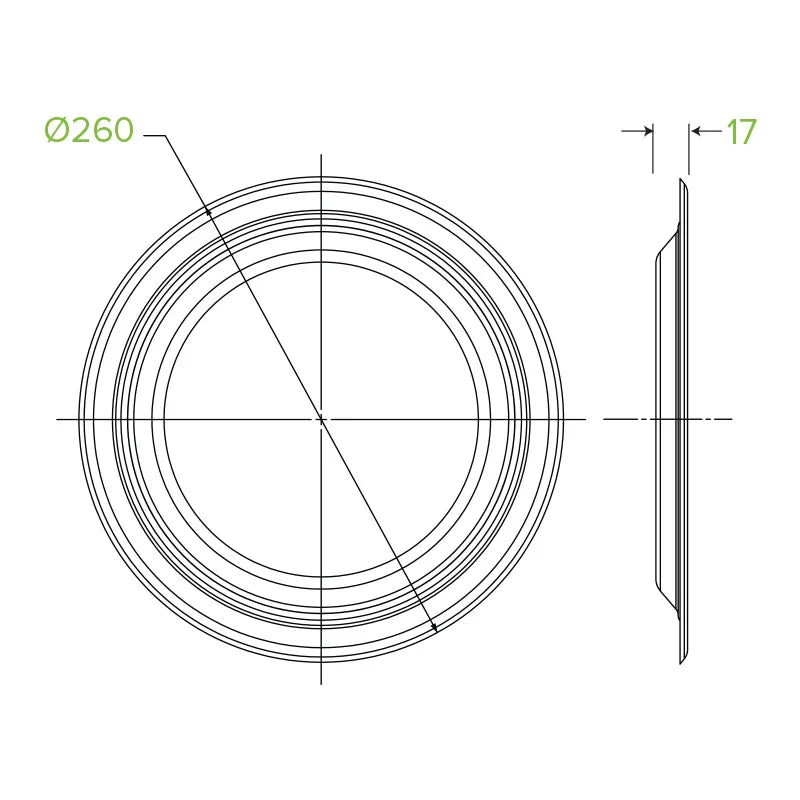 260mm / 10" Round Plant Fibre Plate