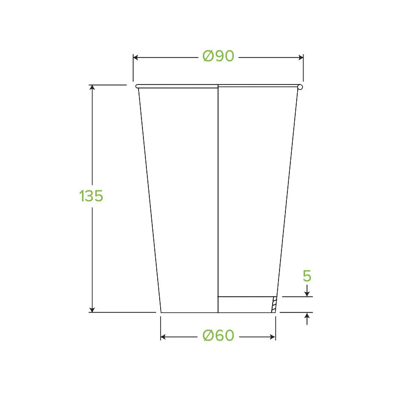 510ml / 16oz (90mm) Art Series Single Wall BioCup