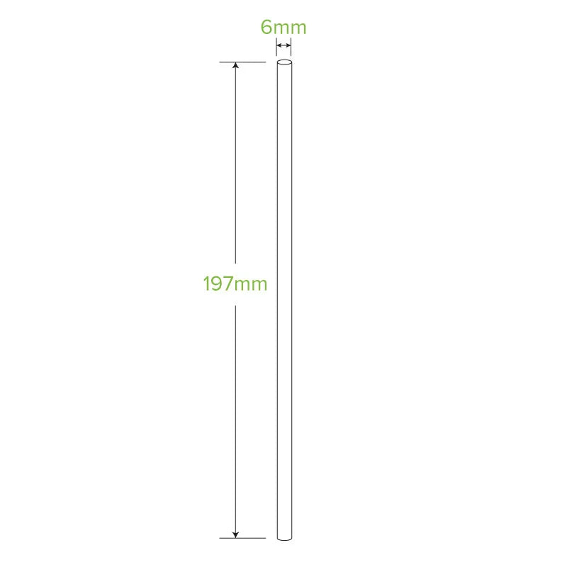 Regular Paper Straws White
