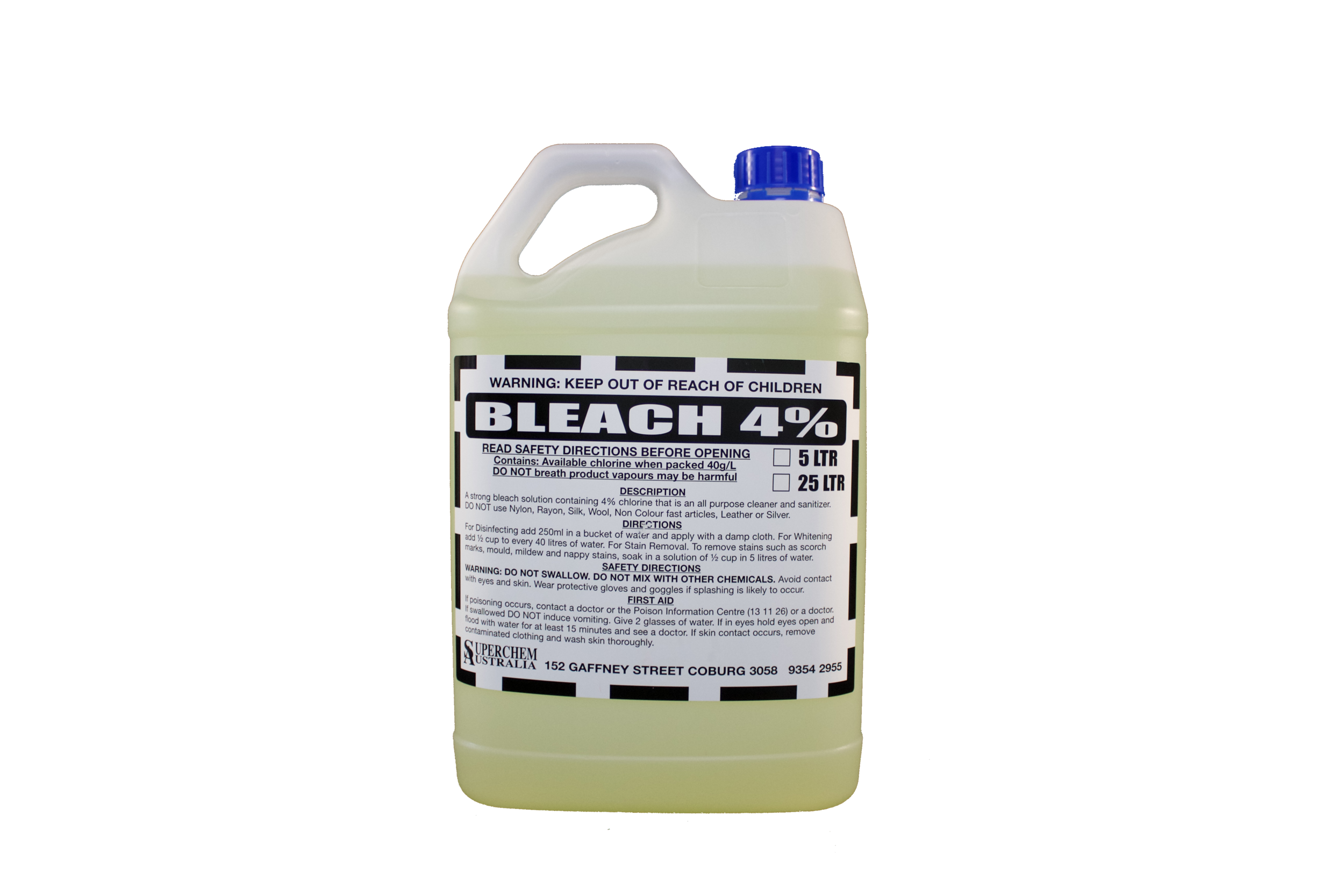 Bleach 4% Chlorine