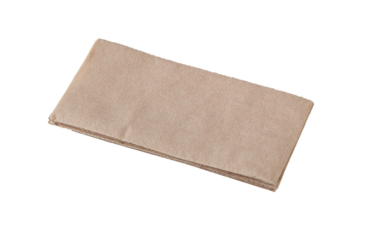 Quilted Dinner Napkin, 2PLY, Kraft - GT Fold