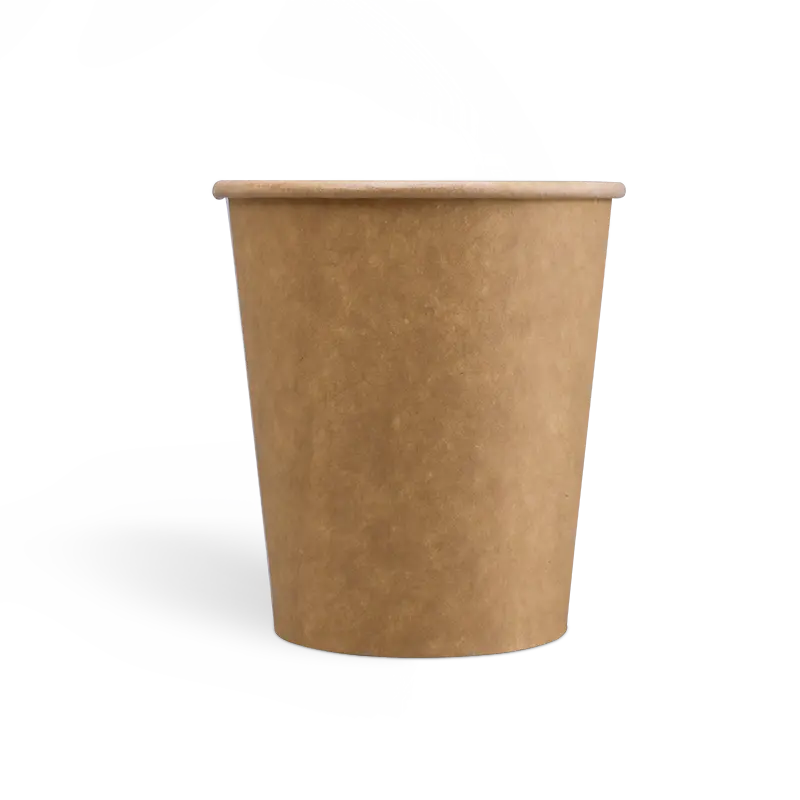 280ml / 8oz Hot Cup (80mm) Kraft, Single Wall