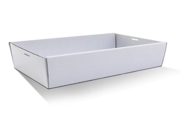 White Corrugated Rectangle Catering Tray - Large