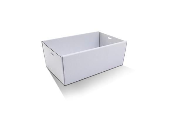 White Corrugated Rectangle Catering Tray - Small