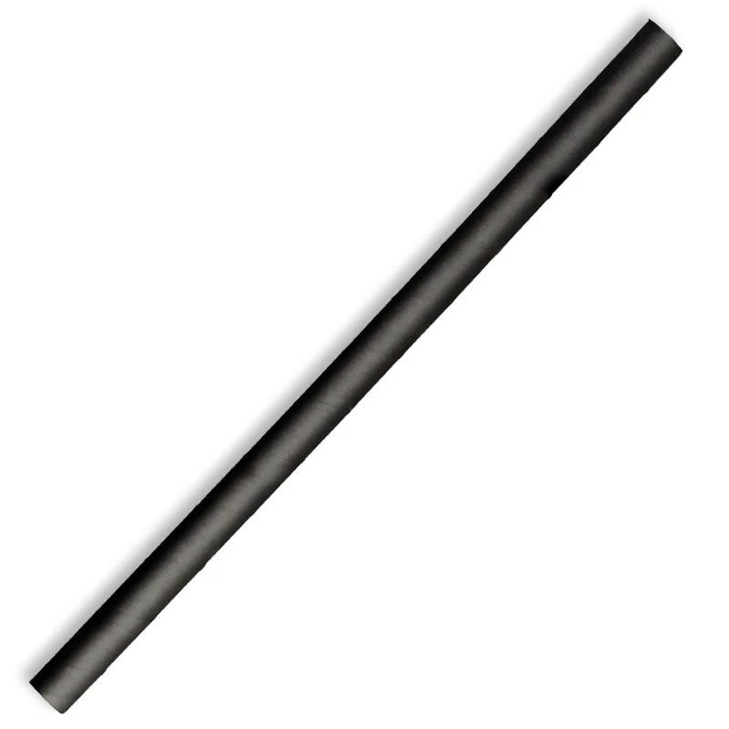 10mm Jumbo Paper Straws Black