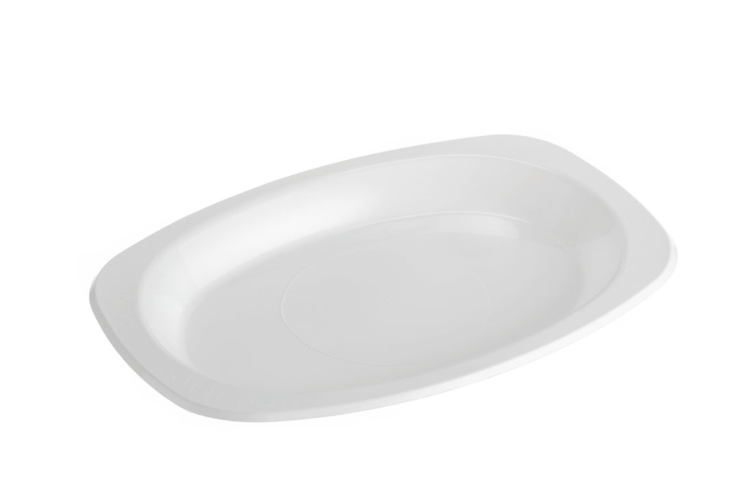 Reusable Oval Plate 210 x 300 - White