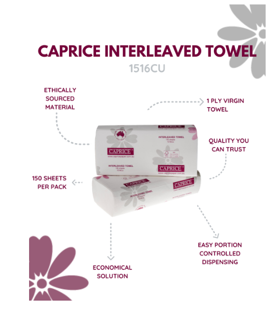Caprice Economy Interleaved Towel 24cm x 23cm