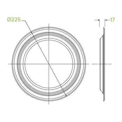 230mm / 9&quot; Round Plant Fibre Plate