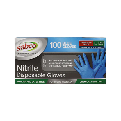 Sabco Nitrile Gloves Powder-Free - Large