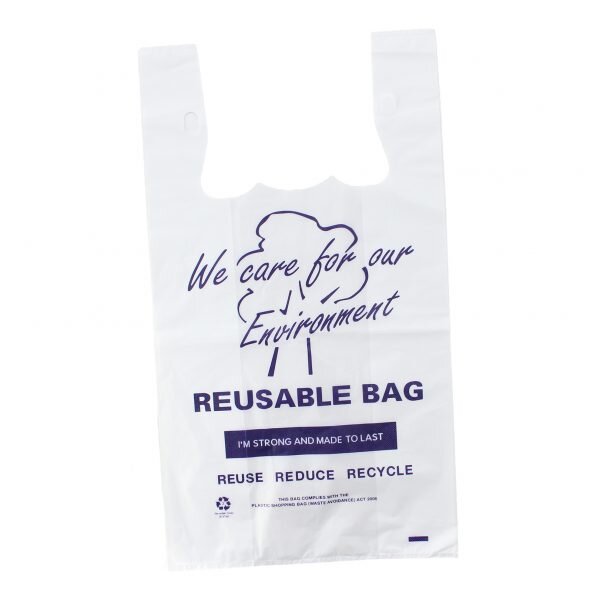 Reusable Printed Singlet Bags, Large